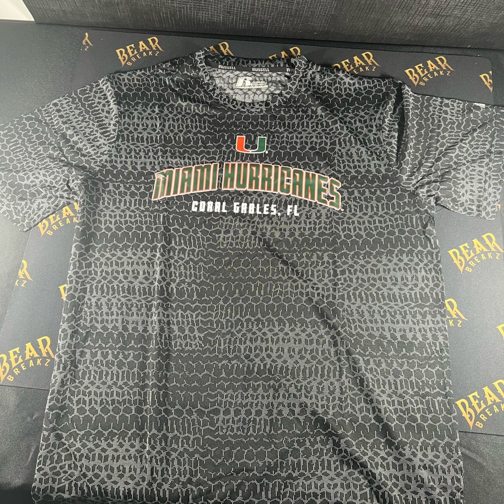 Men's Russell Black Miami Hurricanes Synthetic T-Shirt